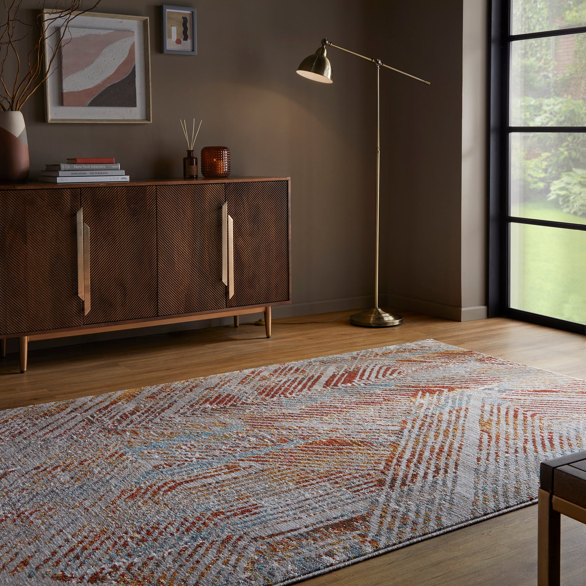 Ines Linear Rug MultiColoured