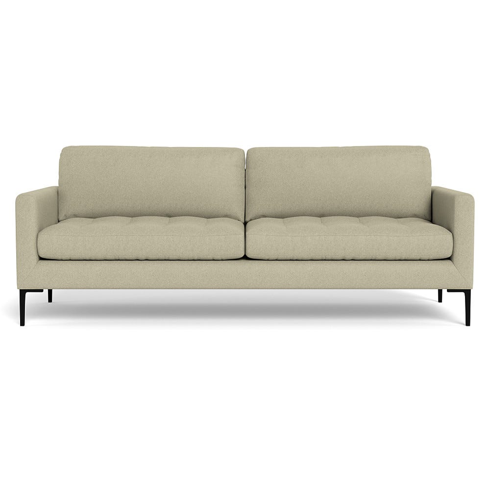 Heal's Eton 4 Seater Sofa Cotton Grain Black Feet