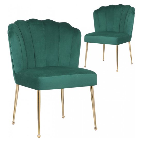 Nora Green Velvet Dining Chairs In Pair