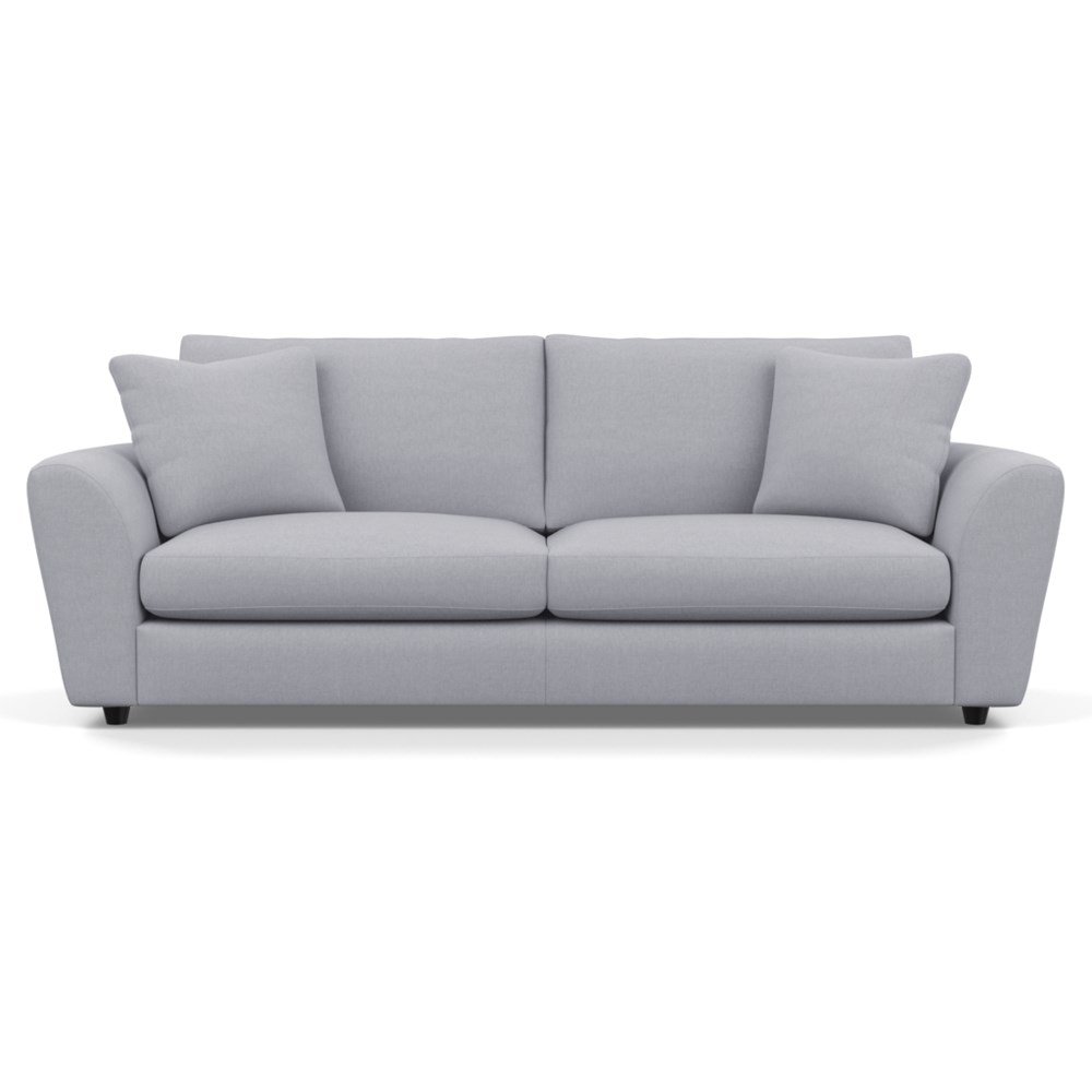 Heal's Snooze 5 Seater Sofa Brushed Cotton Pewter Black Feet
