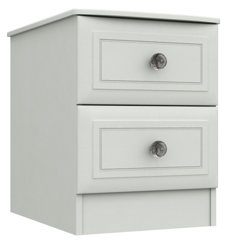 Rendlesham 2 Drawer Bedside Table - White
