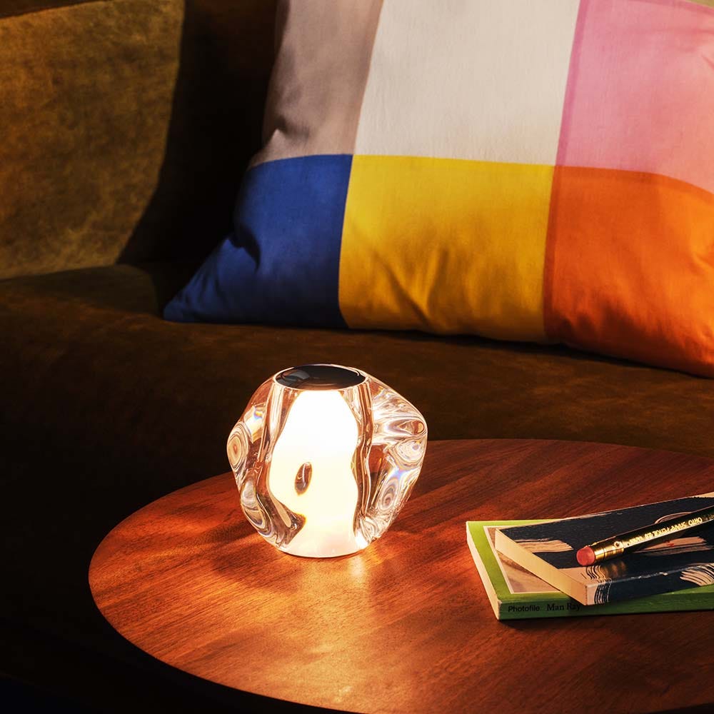 Heal's Carina LED Portable Table Lamp Chrome/Clear 4
