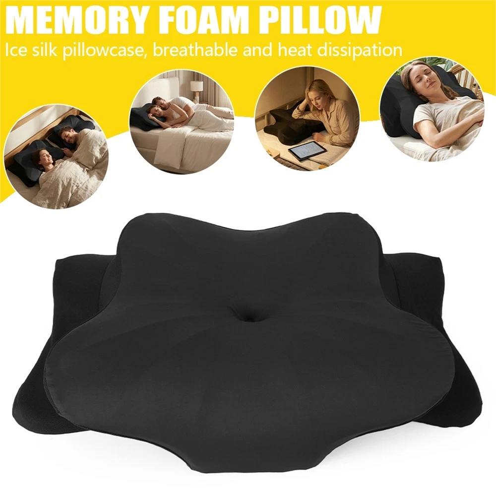 Nordara Ergonomic Memory Foam Pillow for Neck & Shoulder Pain Relief in Black