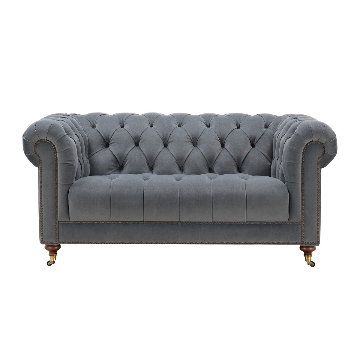 Ullswater 2 Seater Sofa, Pewter Velvet
