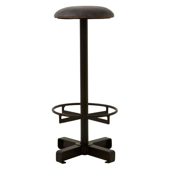 Australis Faux Leather Bar Stool In Antique Blue