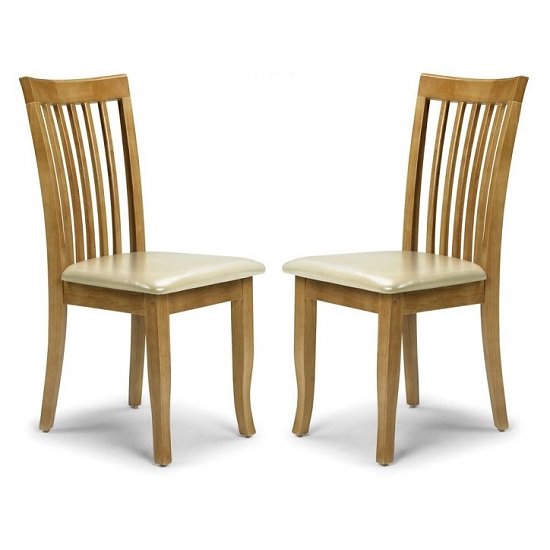 Cainsville Wooden Dining Chairs In Maple Lacquered In A Pair