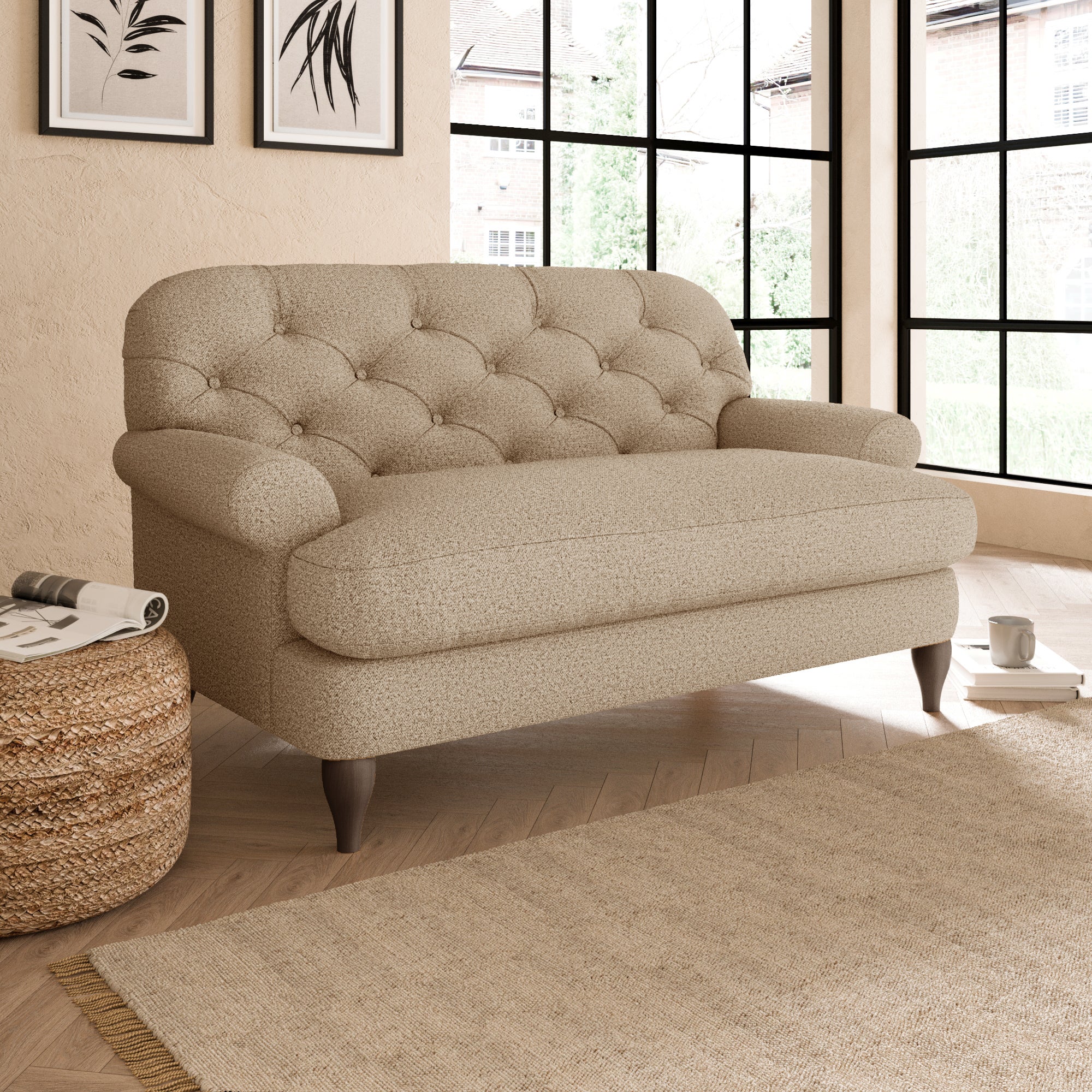 Canterbury Cosy Marl Snuggle Chair Brown