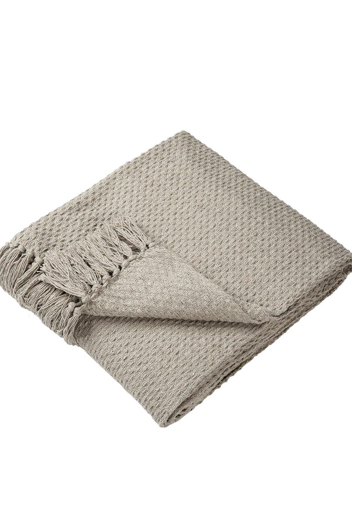 Drift Home 'Hayden' Textured Woven Throw in Natural