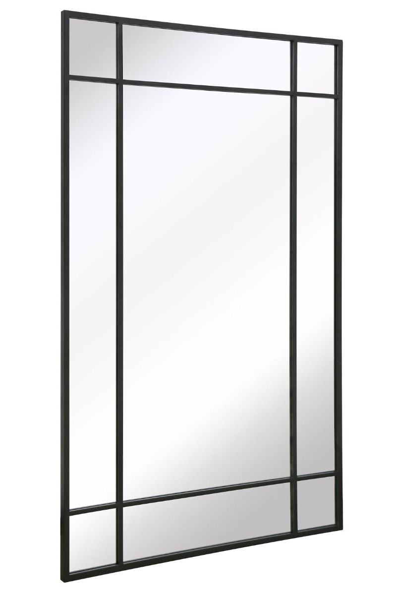 MirrorOutlet Black Contemporary Wall & Leaner Garden Mirror 71"x 43" 180x110cm 4