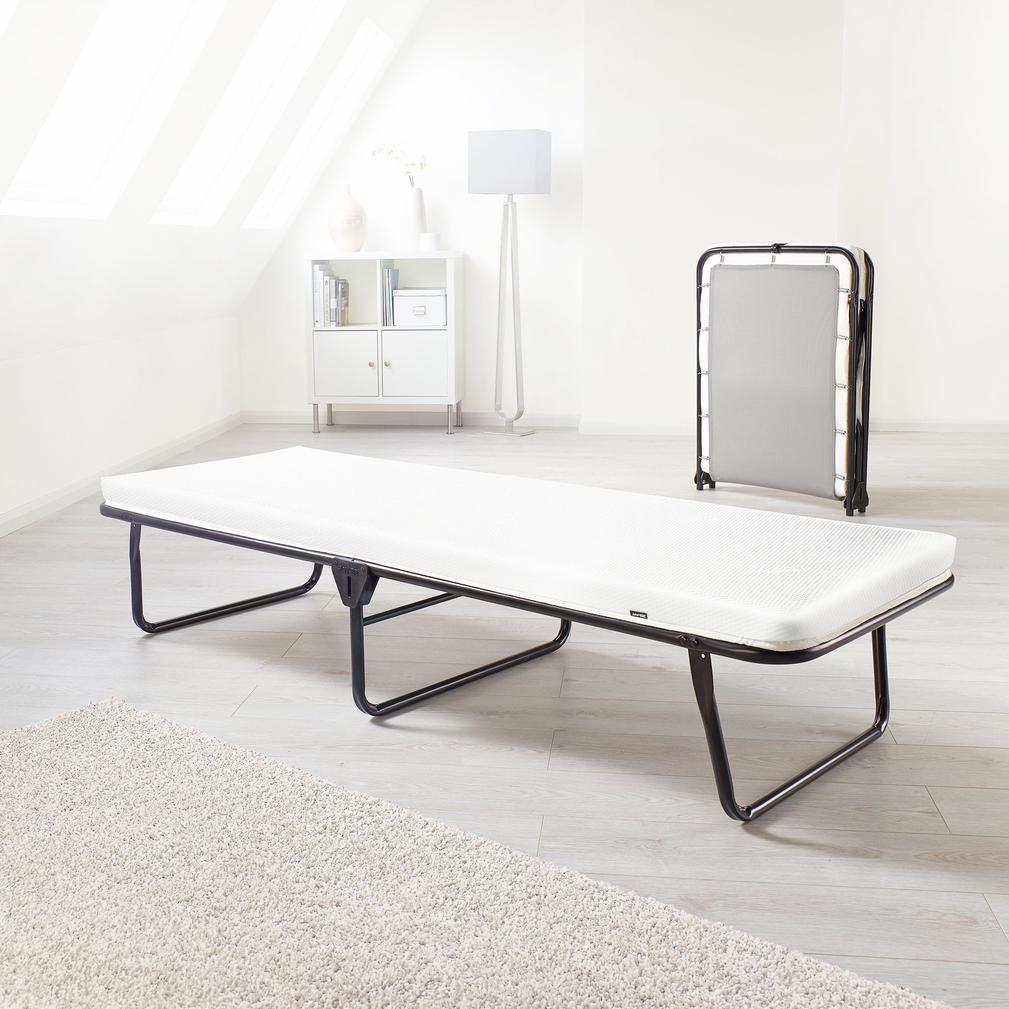 Jay-Be Value Comfort Folding Bed with Memory Foam Mattress Black