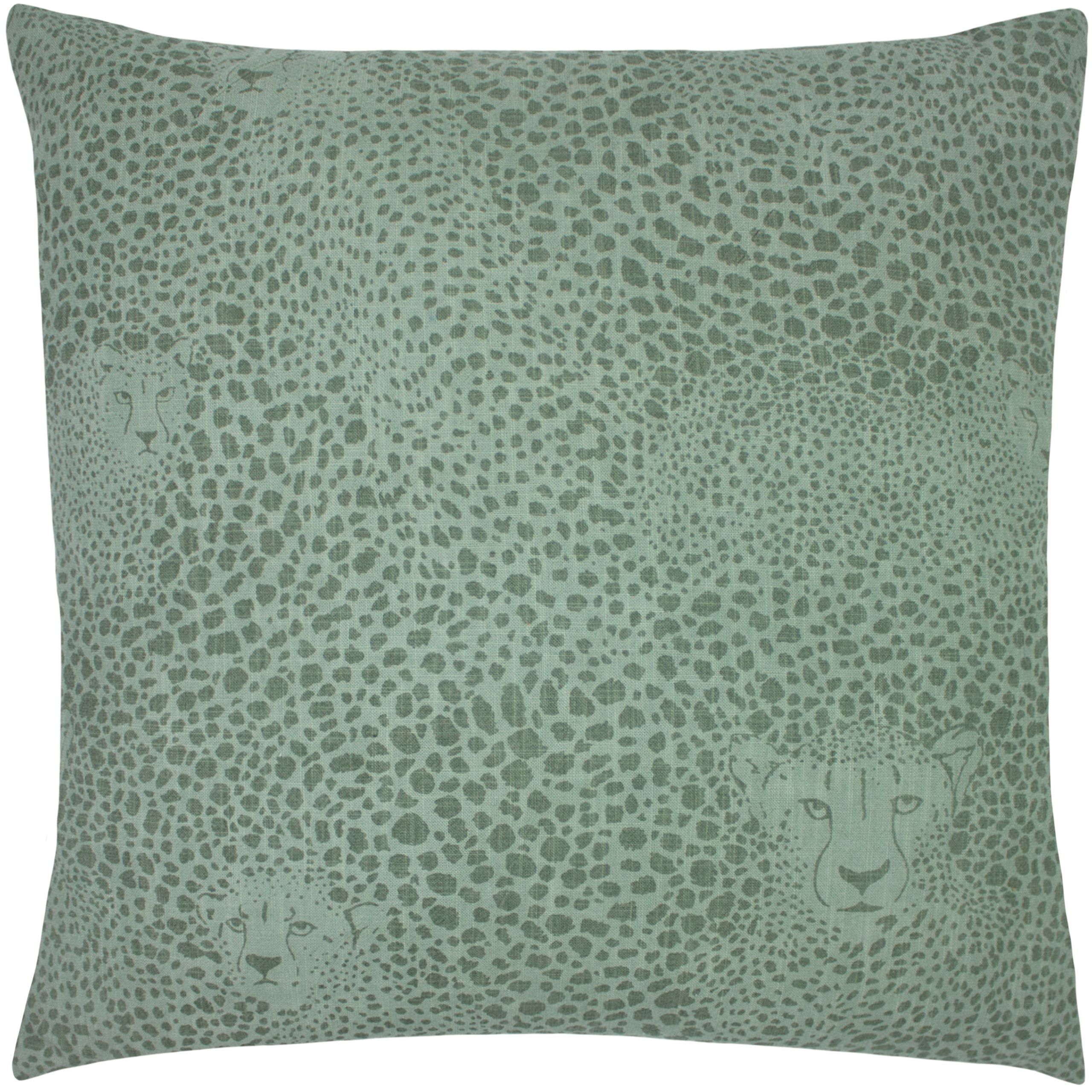 Furn Hidden Cheetah Animal Print Cushion in Light Green