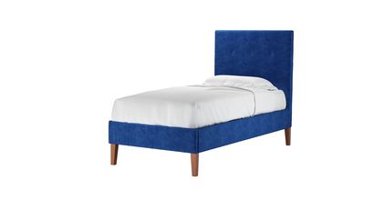 Avery 130cm Single Bed in Cobalt Smart Velvet - sofa.com