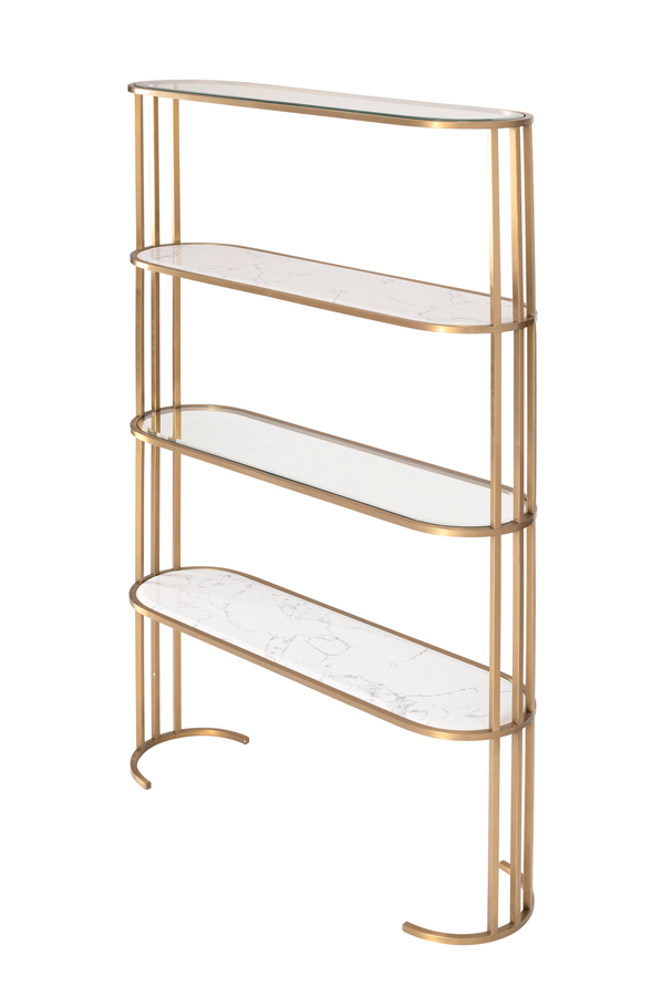 Aria Shelf Unit Brass