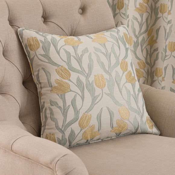 Tulip Jacquard Square Cushion