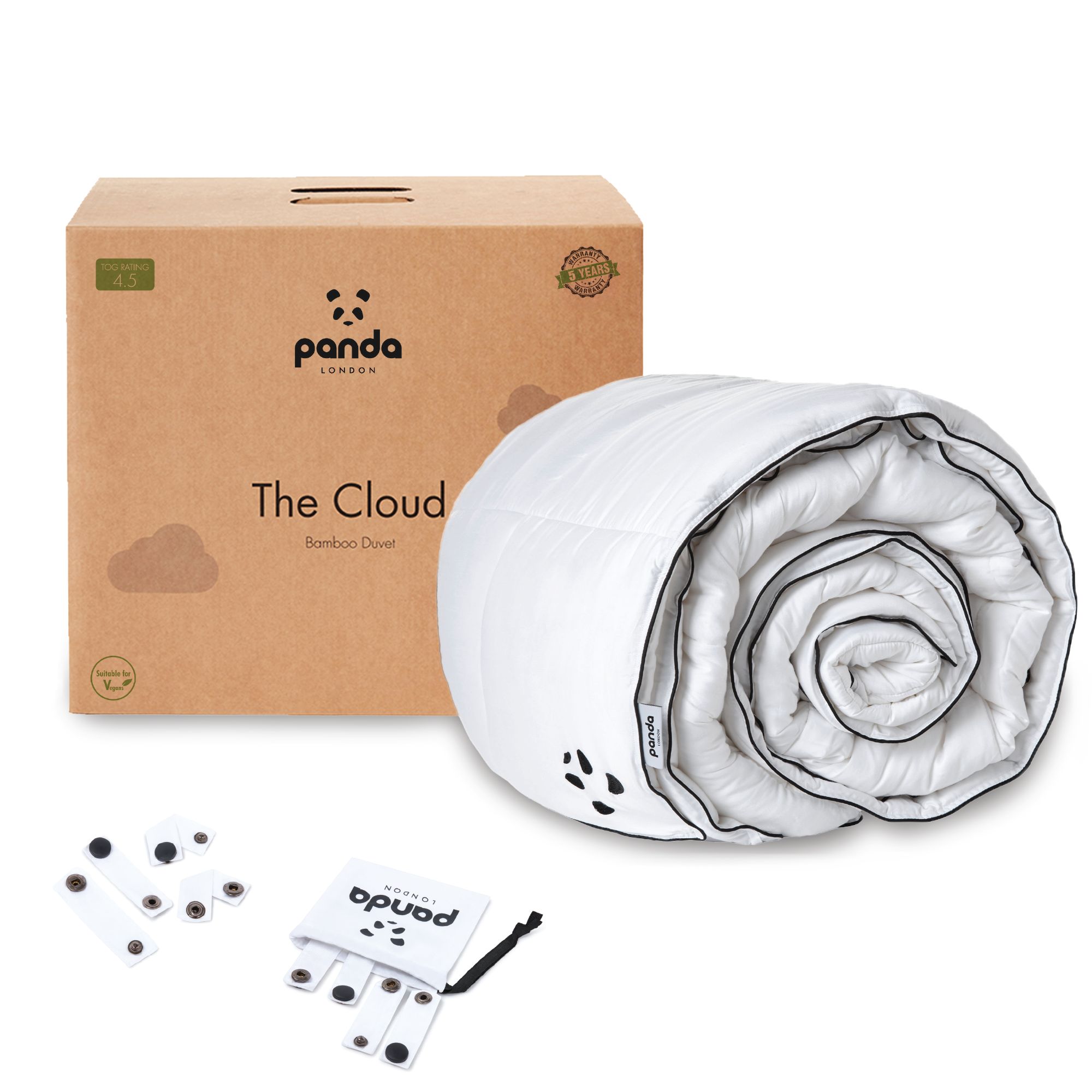 Panda London Panda Cloud 4.5 Tog Bamboo Duvet in White
