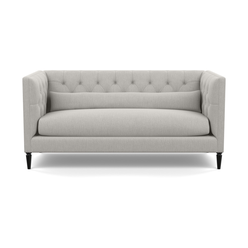 Heal's Balmoral 3 Seater Sofa Smart Linen Mix Silver Black Feet
