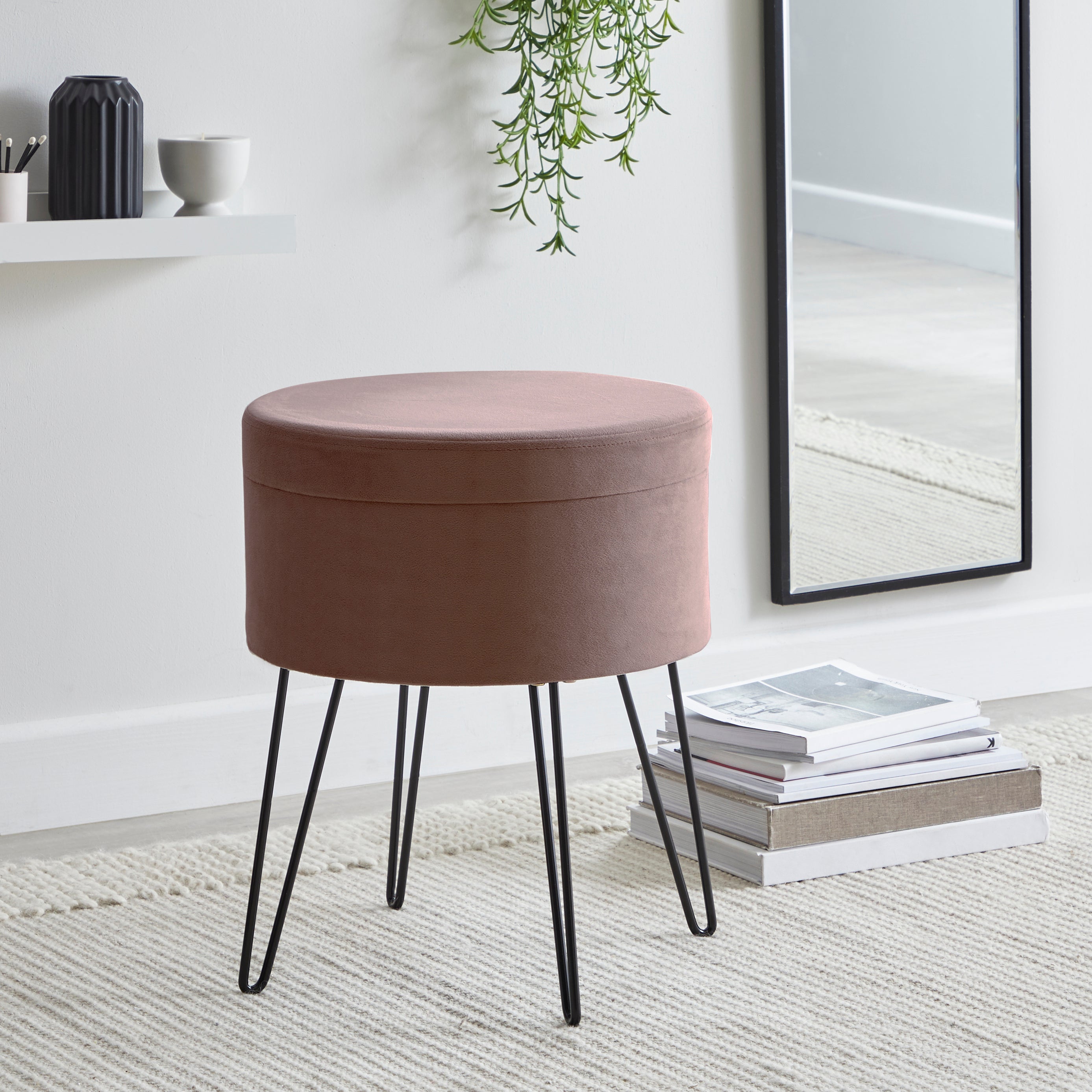 Joanna Storage Stool Blush