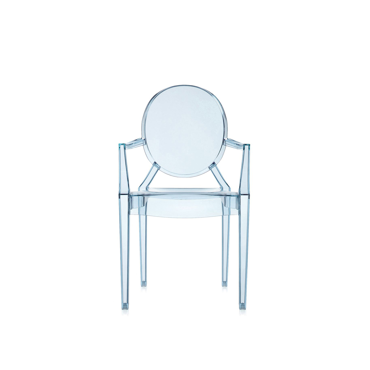 Kartell Lou Lou Ghost Chair Polycarb Light Blue Y5 Min