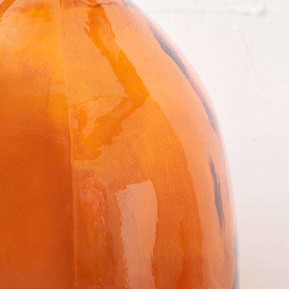 Orange Organic Shaped Glass Vase 3