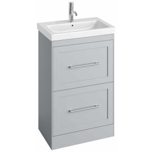 Concept Stone Grey Shaker Freestanding Vanity Unit & Basin - 550mm