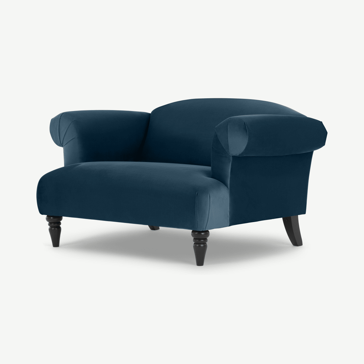 Claudia Loveseat, Midnight Blue Velvet
