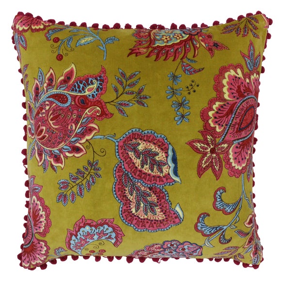 Paoletti Malisa Floral Velvet Cushion