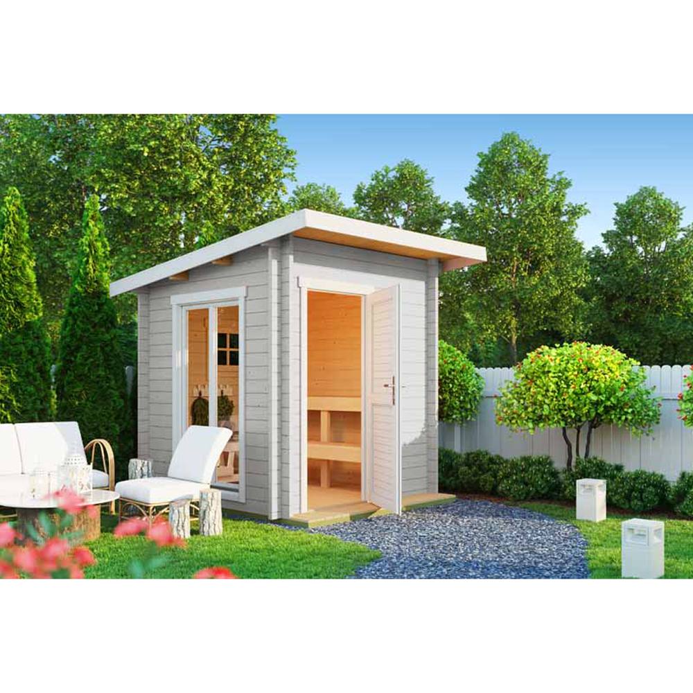 Lasita Maja Ltd Abisko-Log Cabin, Garden Room, Home Office - L240xW278.1xH233.7 cm in Light Tan 3