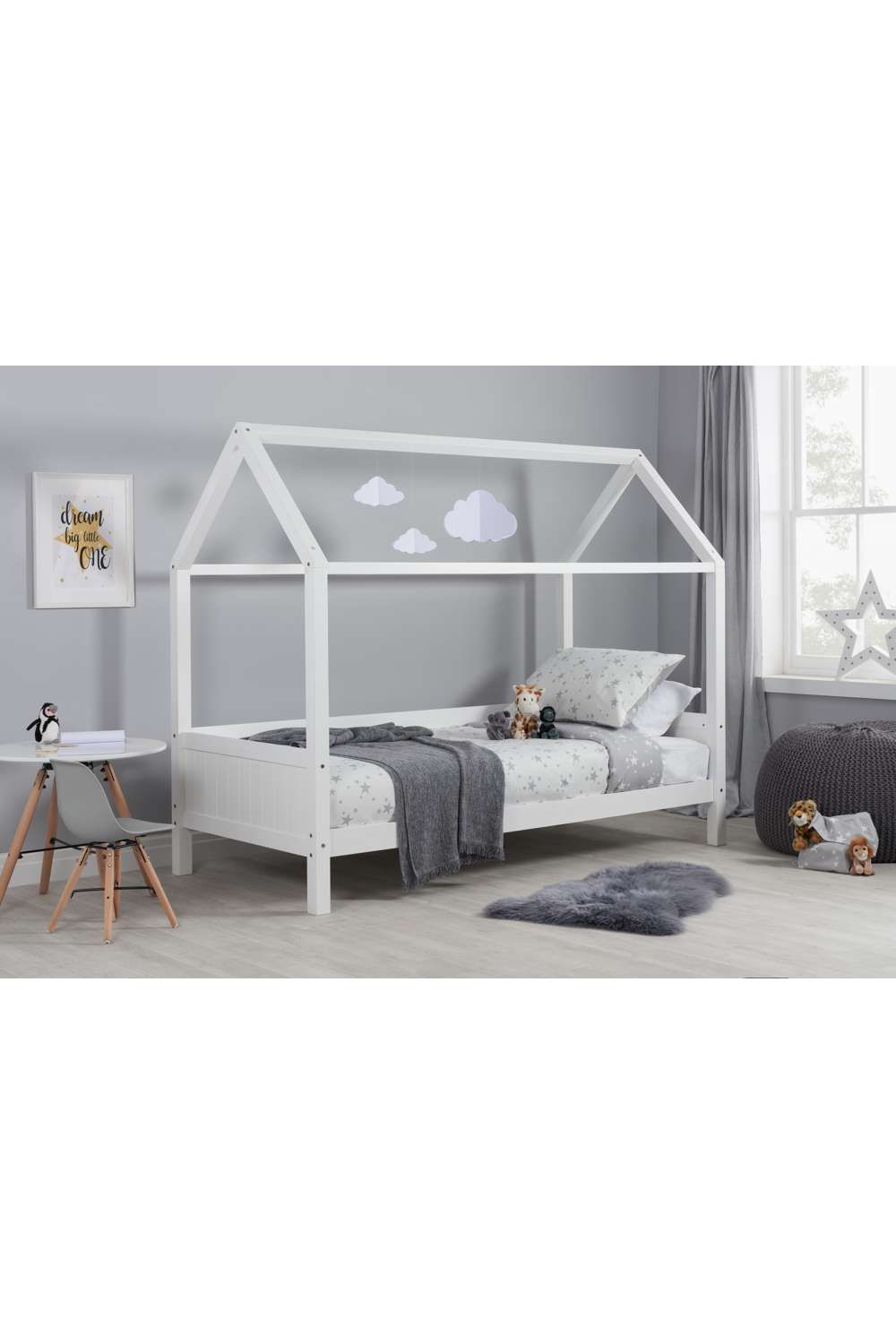 Birlea Home Bed Children's Wooden Bed Frame in White