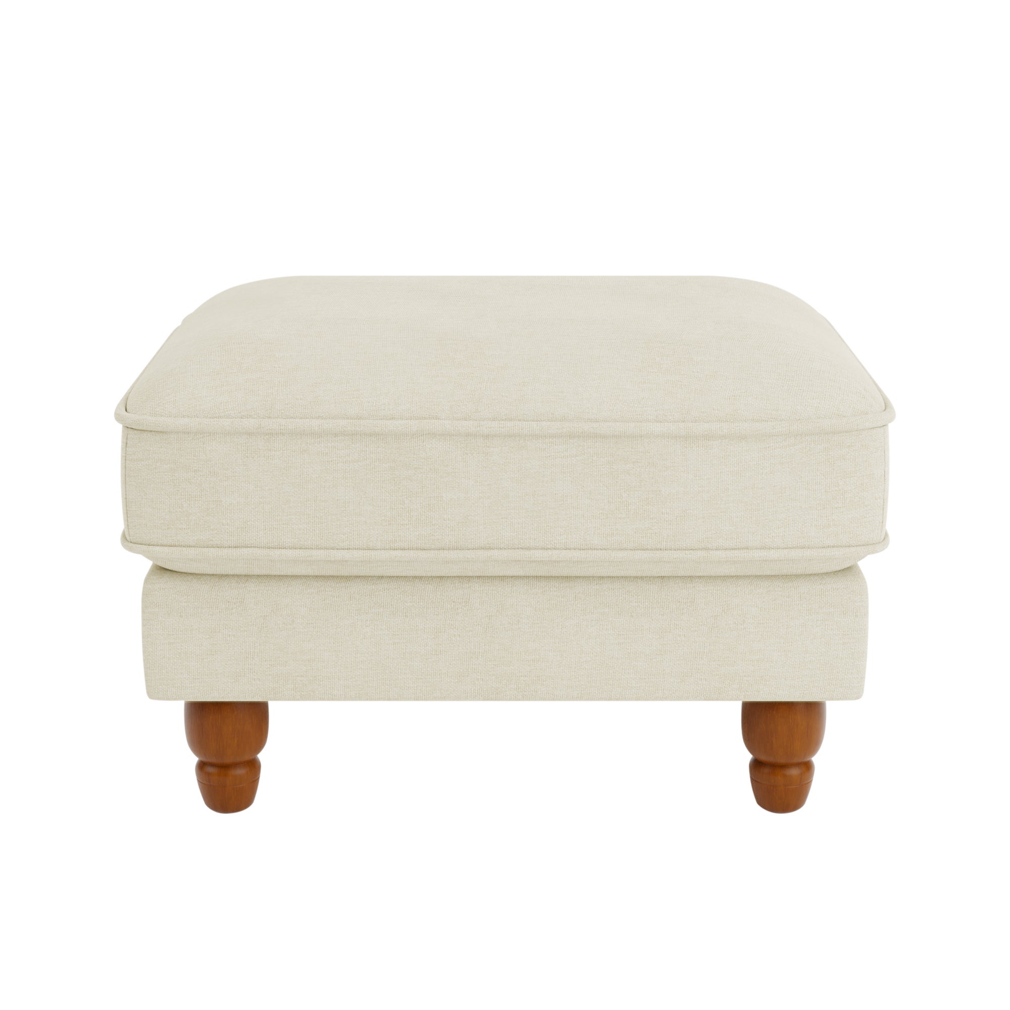 Beatrice Fabric Footstool Brown