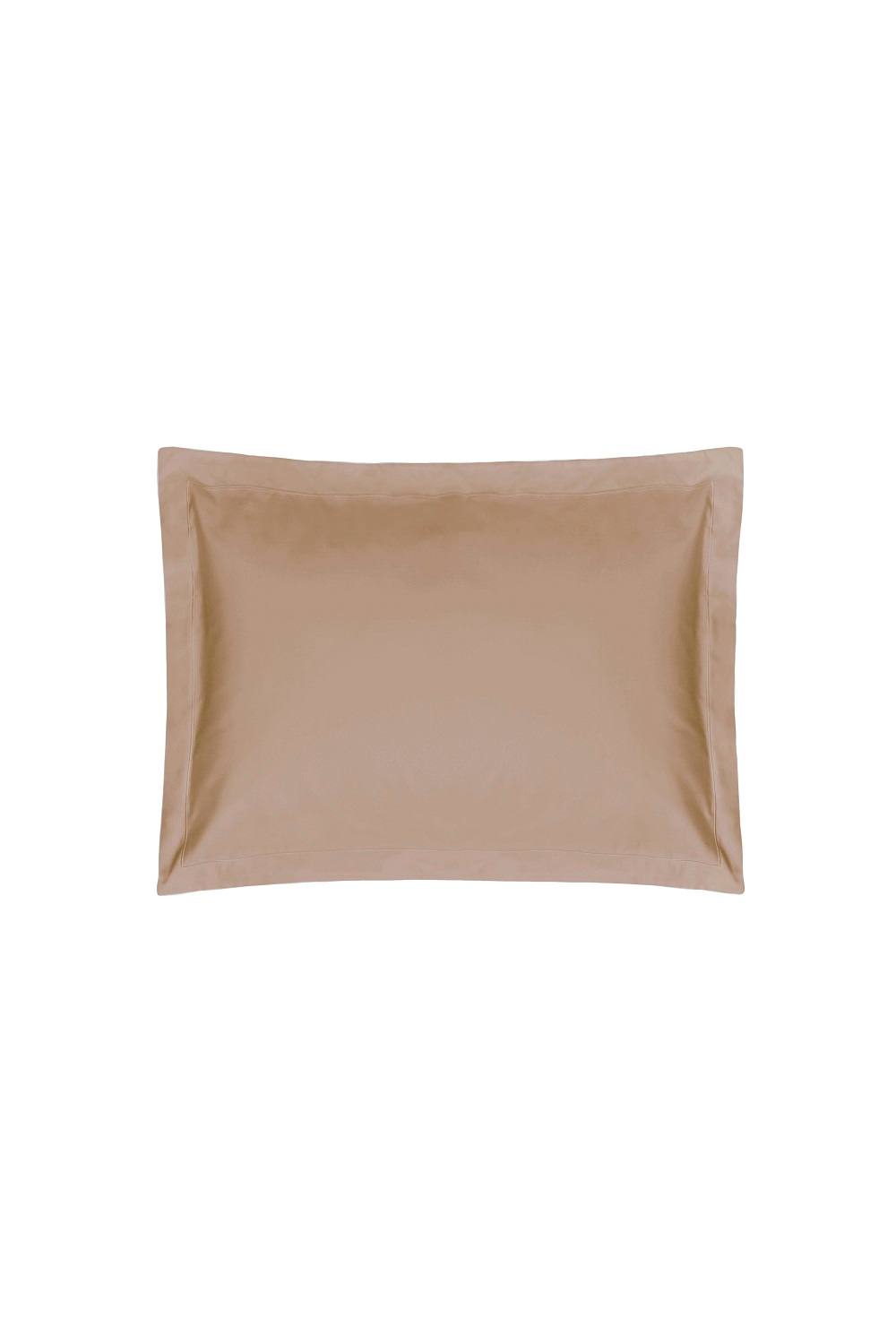 Belledorm Easy Care 200 Thread Count Cotton Polyester Percale Oxford Pillowcase in Light Brown