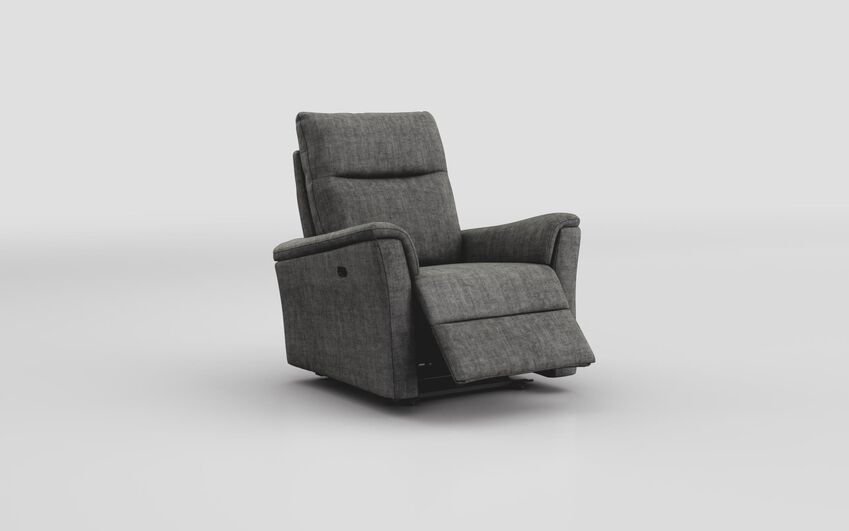 Black Fabric Fusignano Manual Recliner Chair