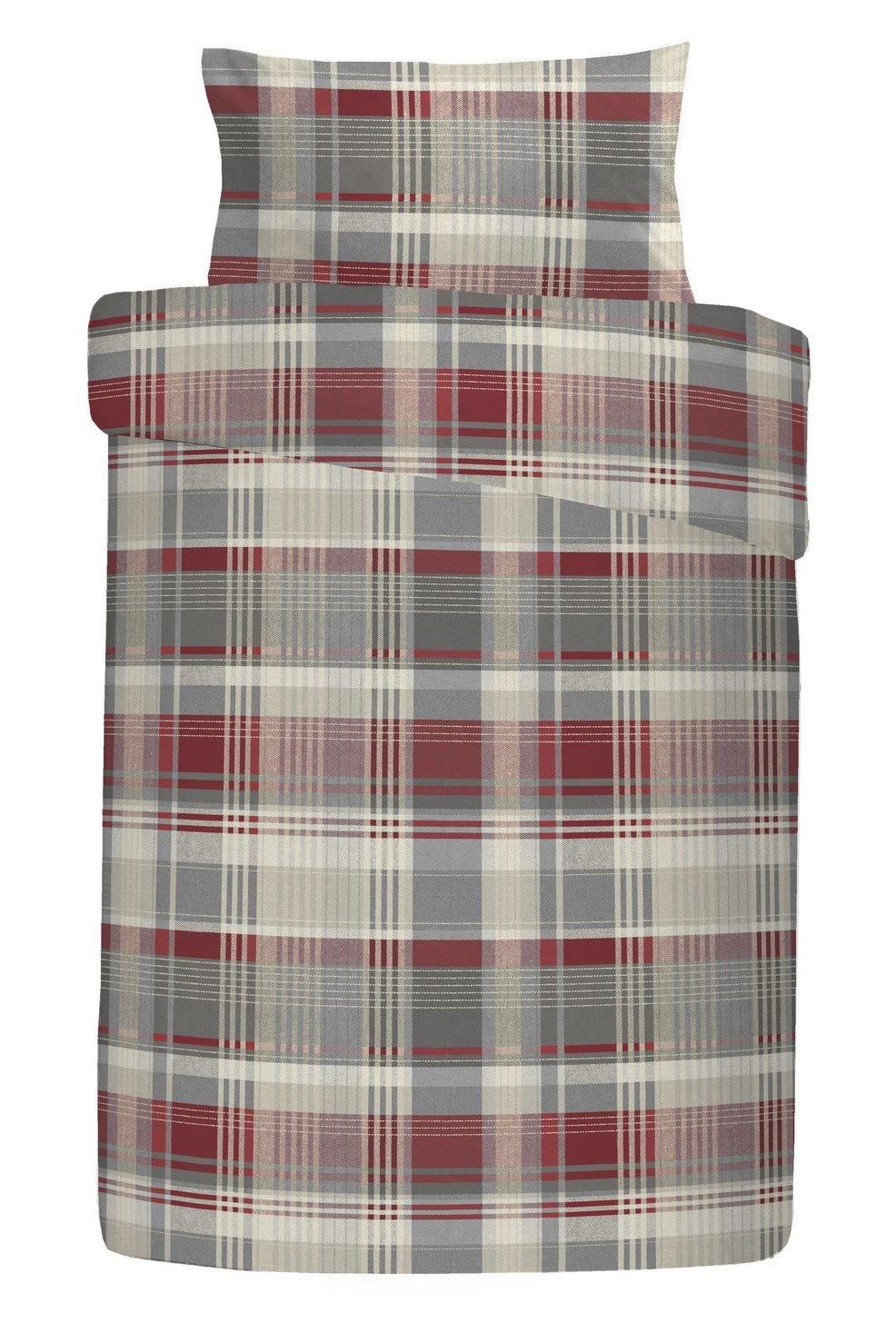 Appletree 'Connolly' 100% Brushed Cotton Duvet Cover Set in Red 3