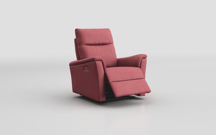 Pink Fabric Fusignano Power Recliner Chair