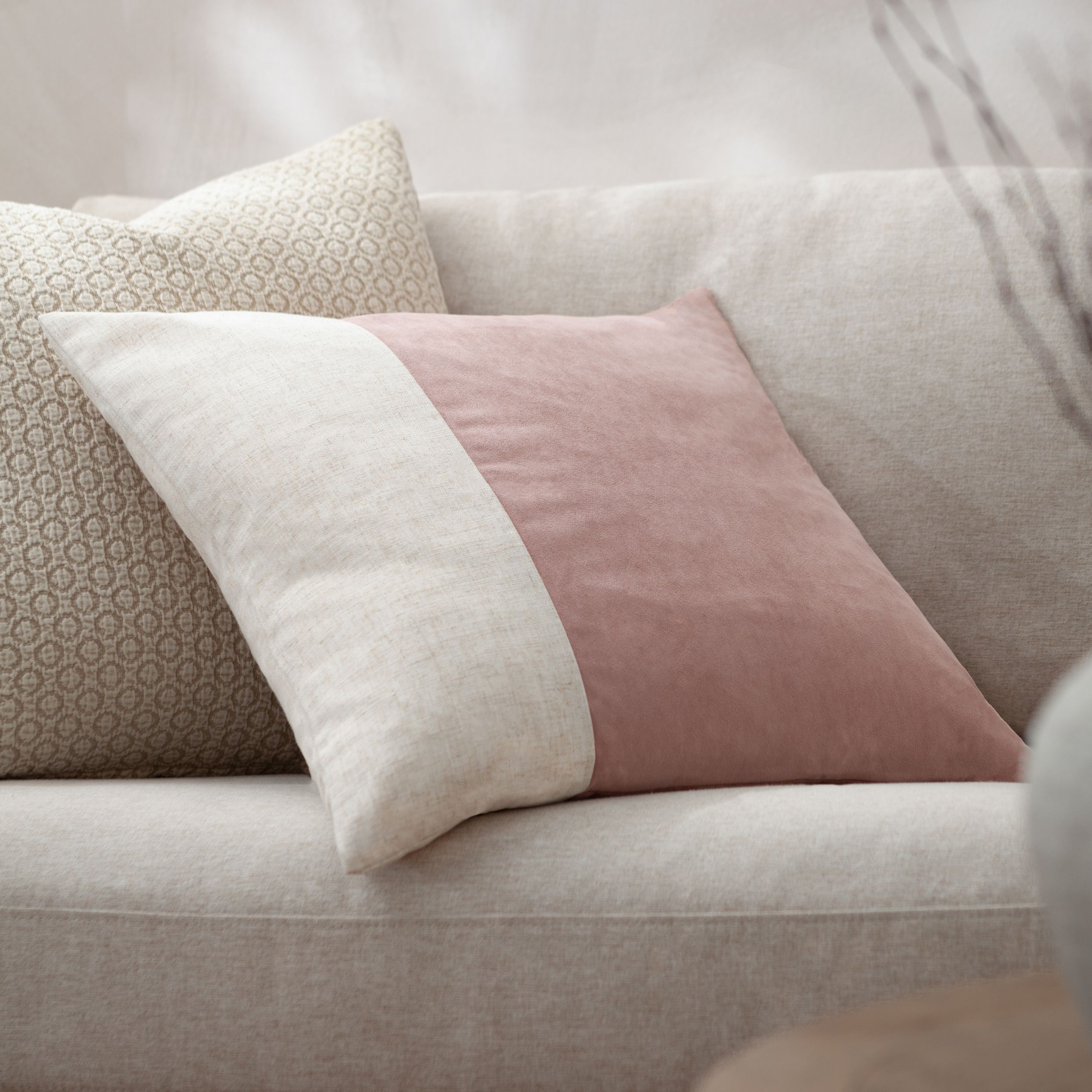 Yard Morden Soft-Washed Velvet Cushion in Dusty Pink