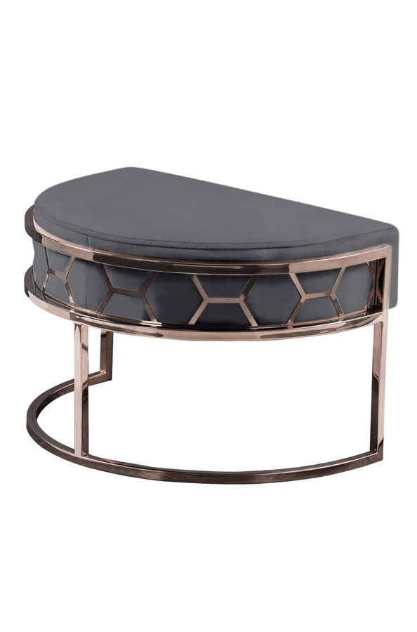 Alveare Footstool Copper -Smoke Grey