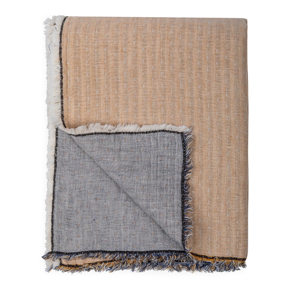 Heal's Linen Mix Double-Faced Throw Yellow