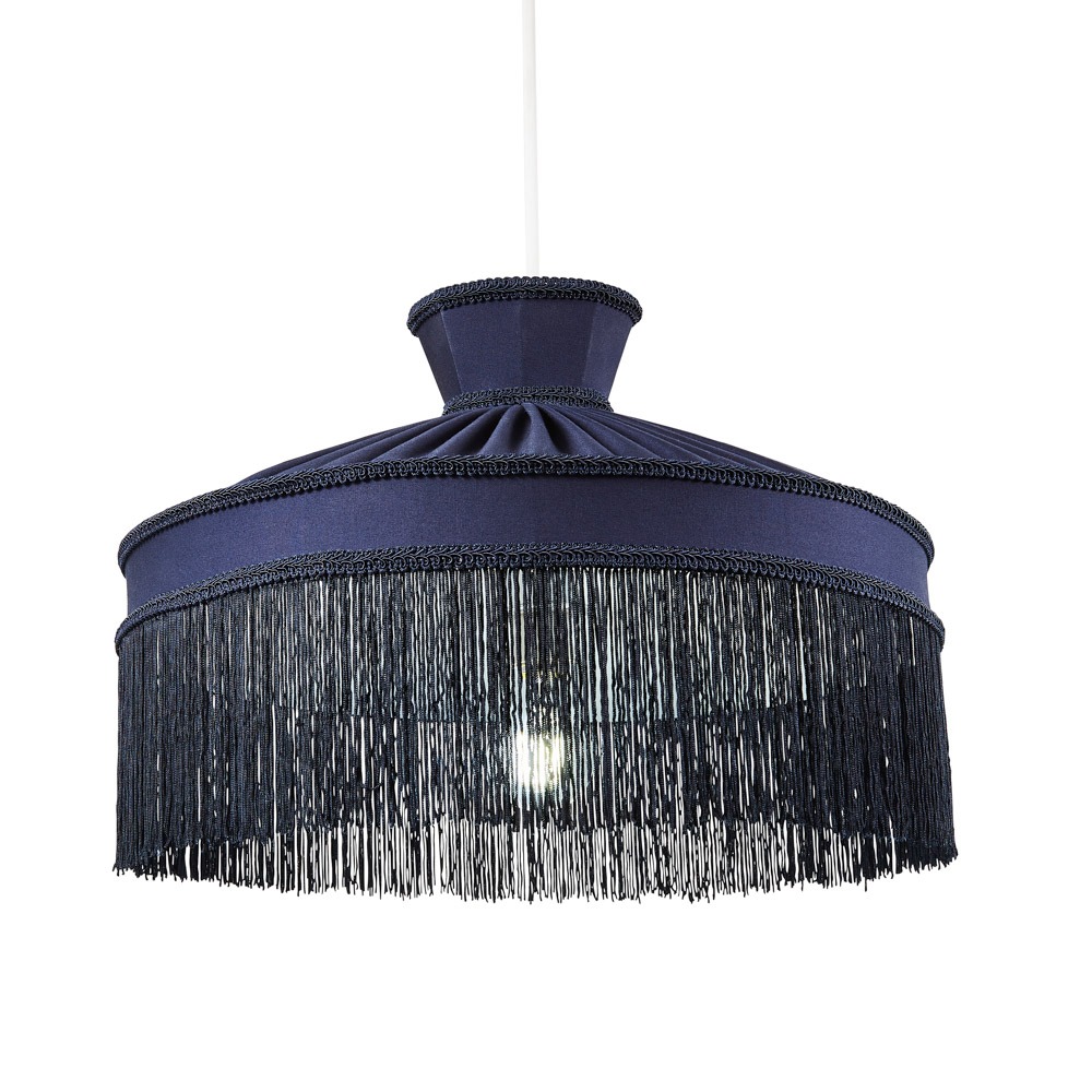 Darcy Fringed Easyfit Shade, Blue