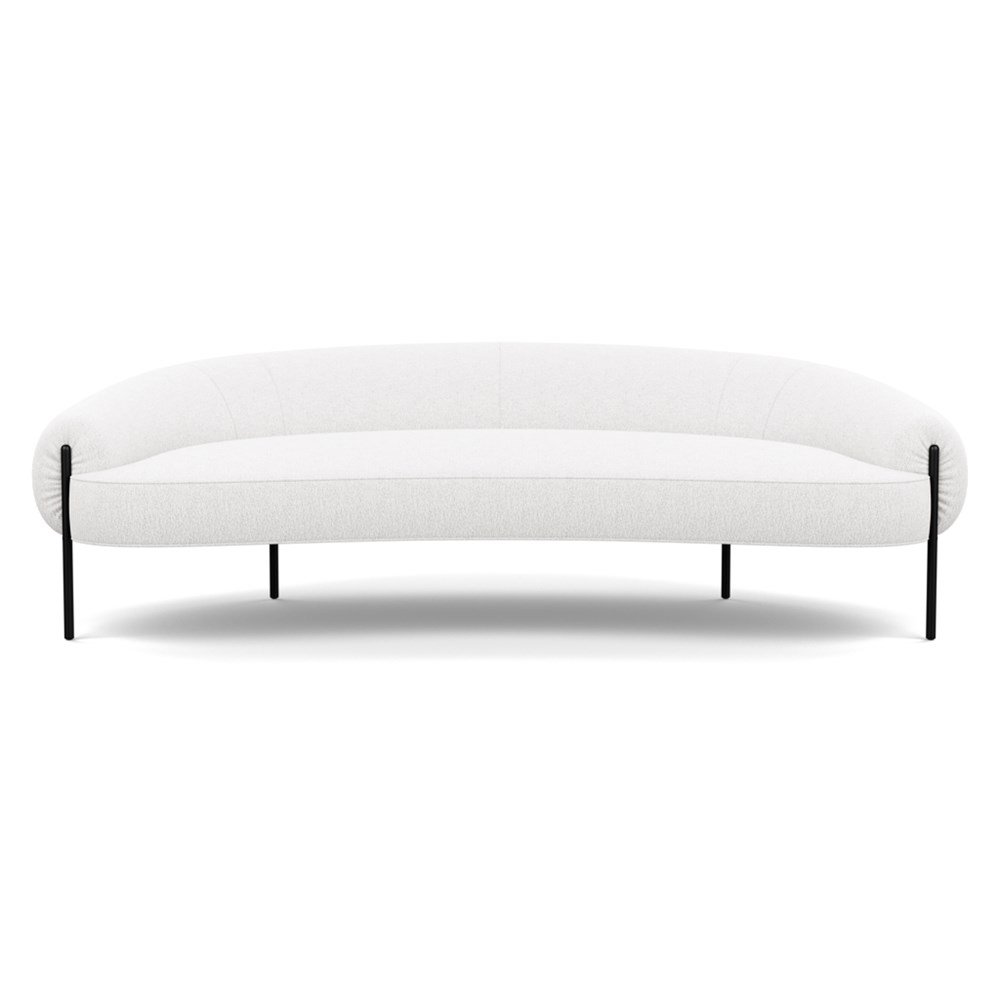 Heal's Isola 3 Seater Sofa Loop Boucle Polar Black Feet