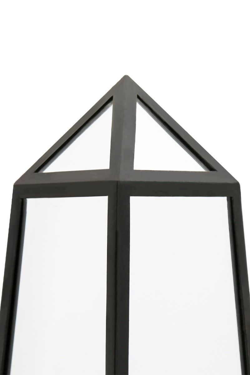 MirrorOutlet Black Metal Edged Mirrored Garden Ornament (150CM X 30CM X 30CM) 5