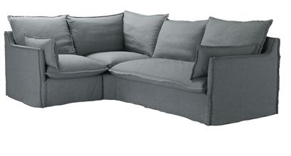 Isaac Asym: LHF Single w RHF 2 Seat Sofa Bed in Burnham Norfolk Cotton - sofa.com