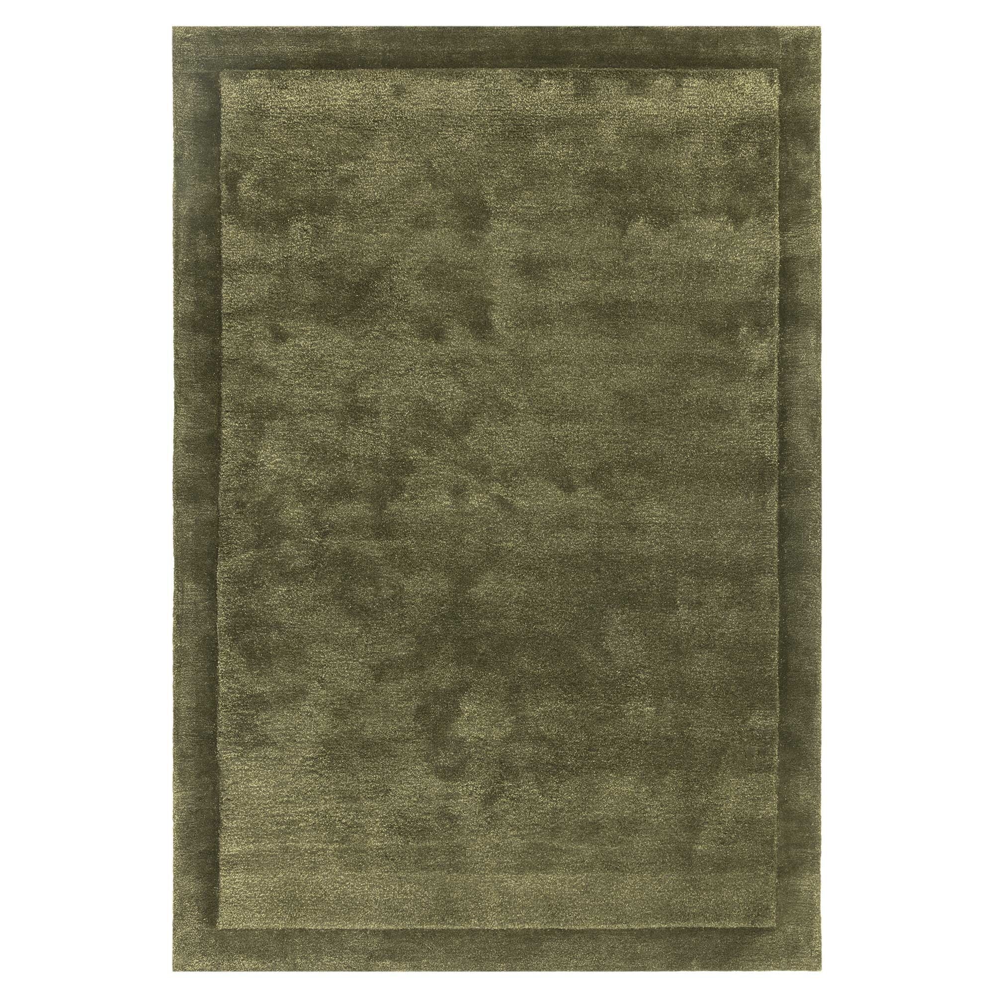 Aurelis Olive 120x170cm Rug, Square, Green Wool Blend | Barker & Stonehouse