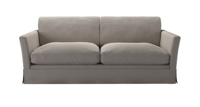 Otto 3 Seat Sofa Bed in Stone Brushed Linen Cotton - sofa.com