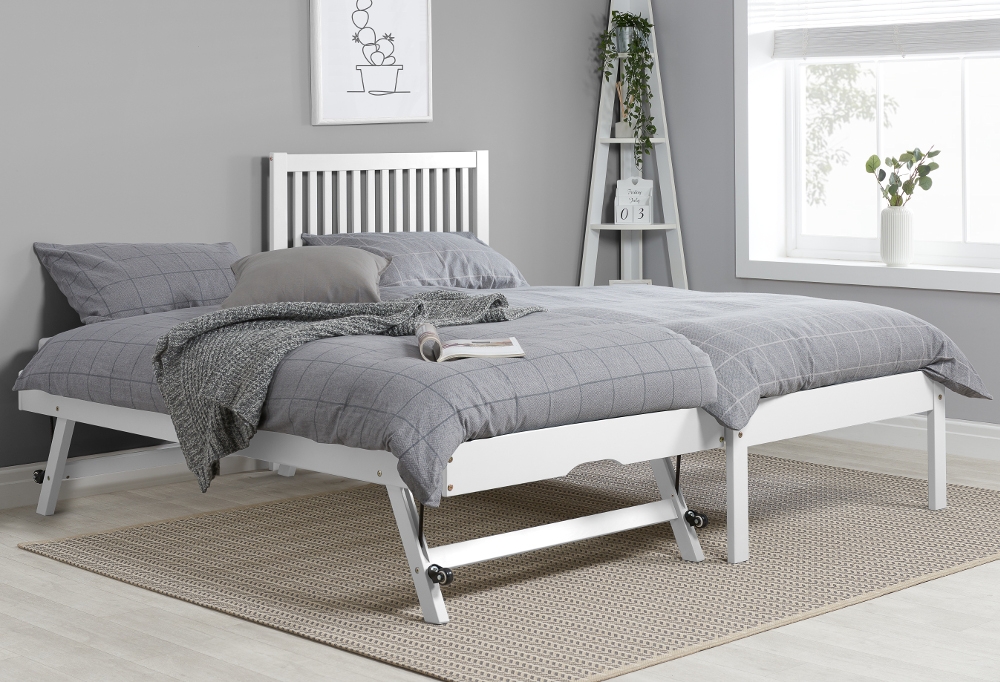 Buxton White Wooden Guest Bed Frame - 3ft Single