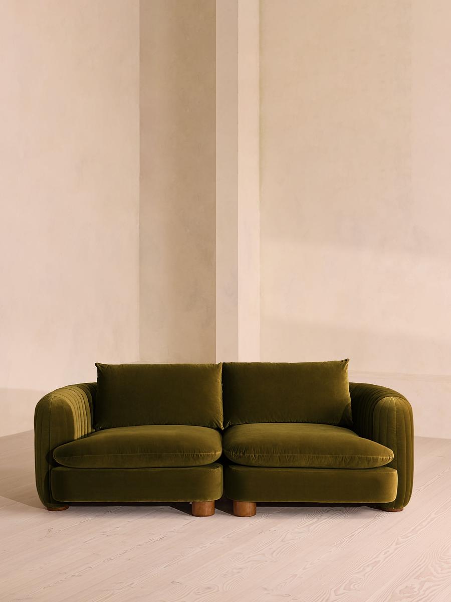 Vivienne Deeper Sit Modular Sofa, Three Seater, Velvet Olive