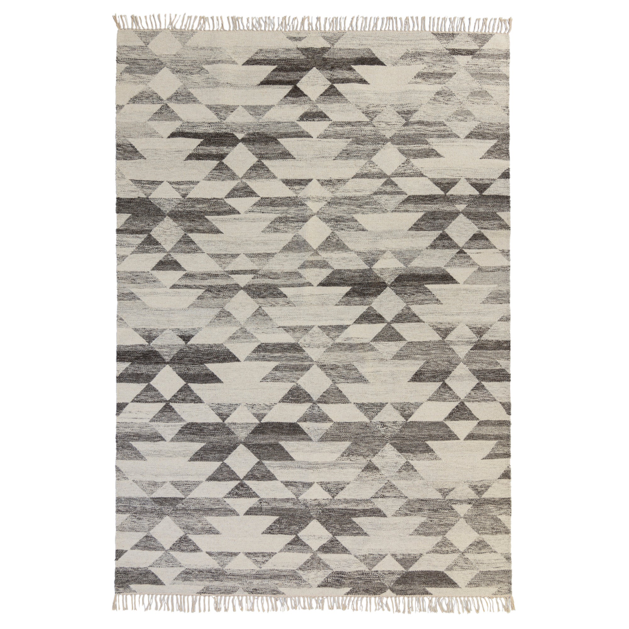 Seattle Wool Blend Rug Grey and Black