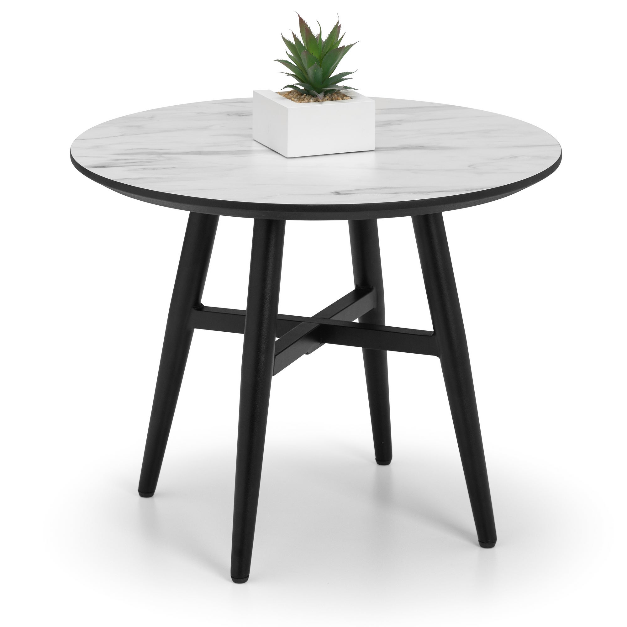 Firenze Marble Effect Lamp Table White
