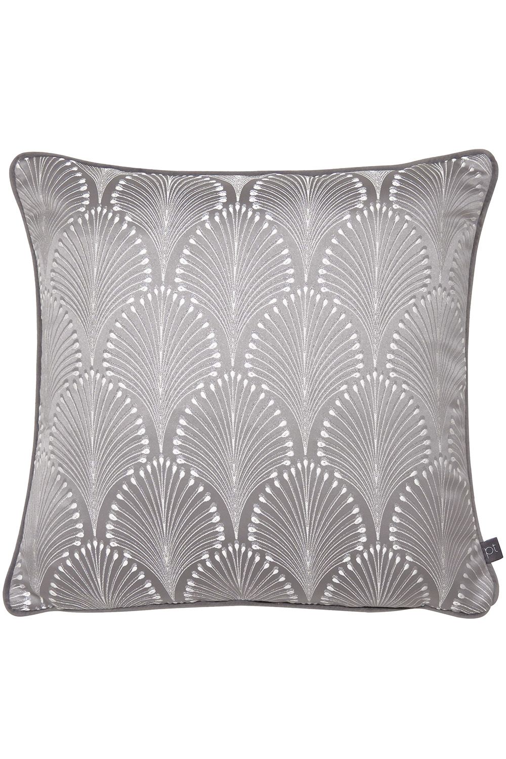 Prestigious Textiles Boudoir Jacquard Piped Cushion in Dark Grey