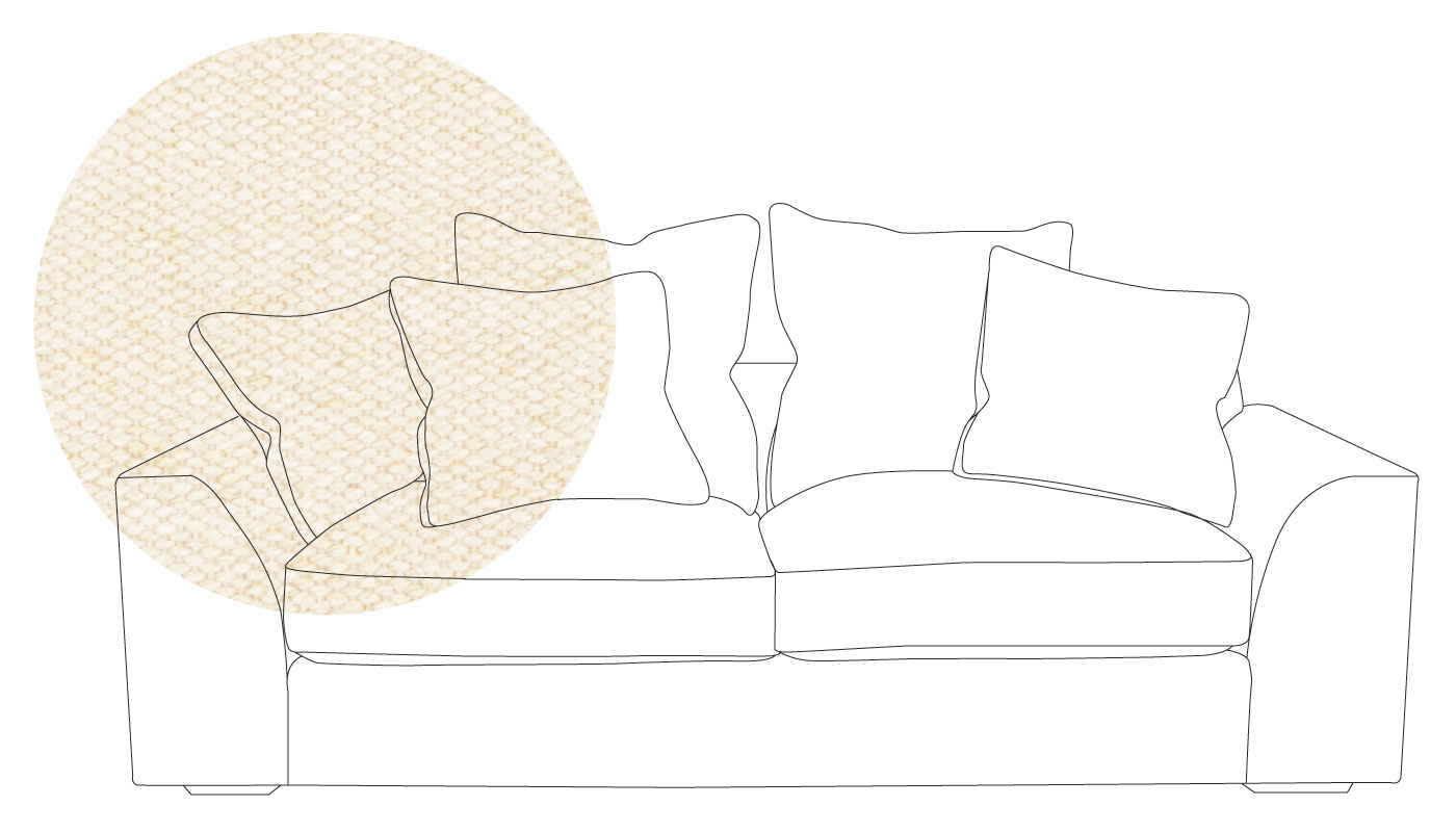 Heal's Cumulus 4 Seater Sofa Cotton Grain Black Feet