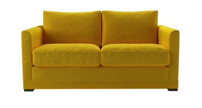 Aissa 2 Seat Sofa Bed in Canary Cotton Matt Velvet - sofa.com