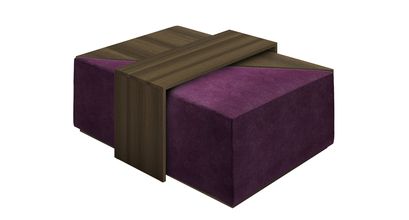 Astaire Modular Coffee Table Set Footstool in Plum Smart Velvet - sofa.com